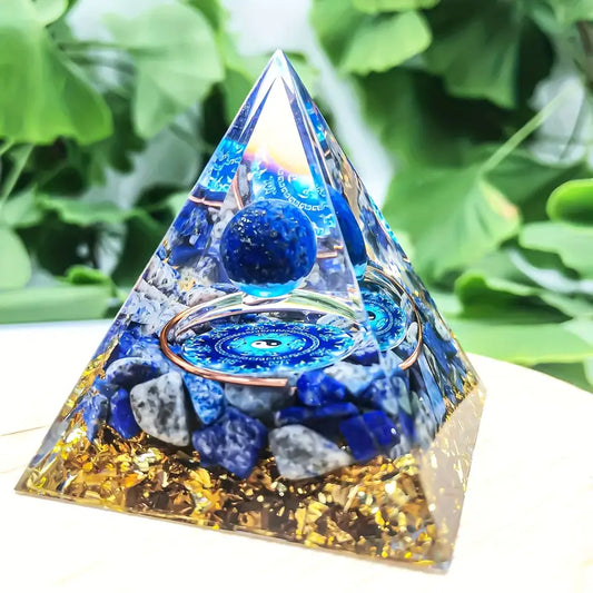 ენერგეტიკული პირამიდა - ამეთვისტო კრისტალური ბურთით