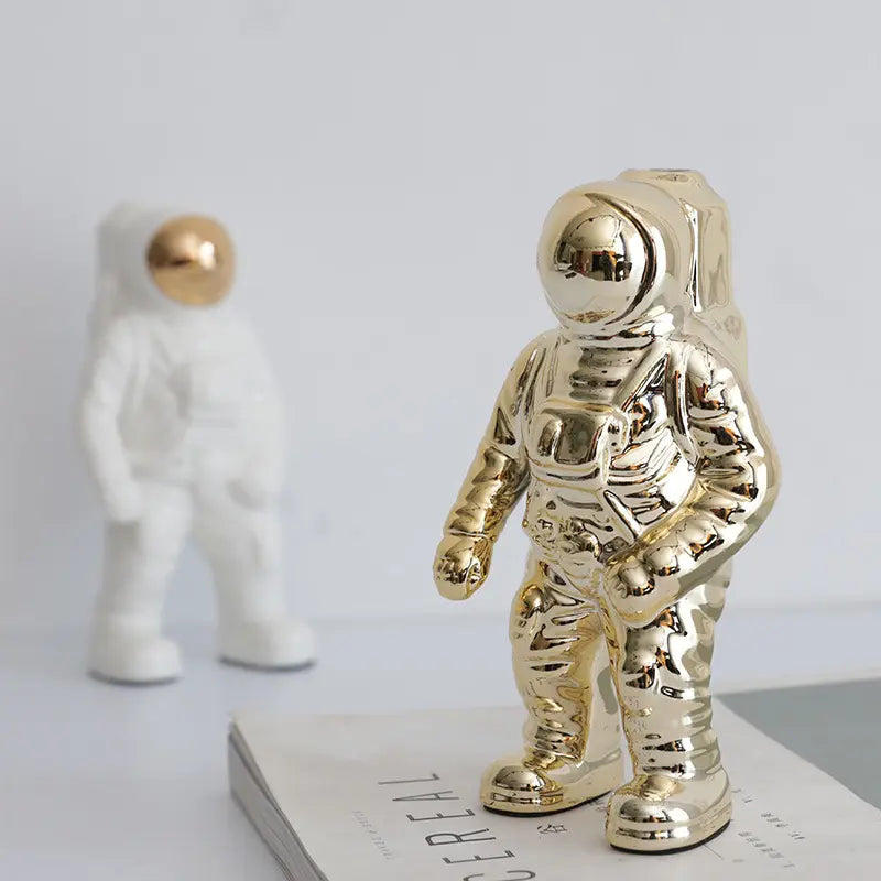 Decorative statue of an astronaut