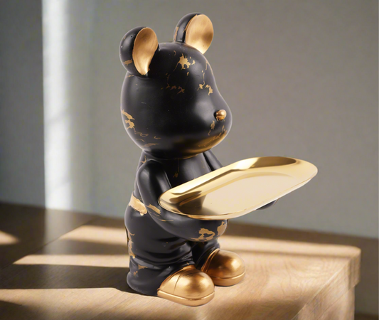 Bear figurine platter