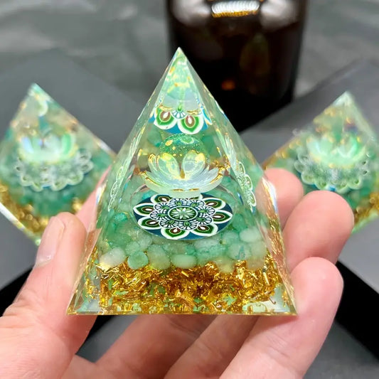 Pyramid Aventurine Crystal - Success and emotional healing