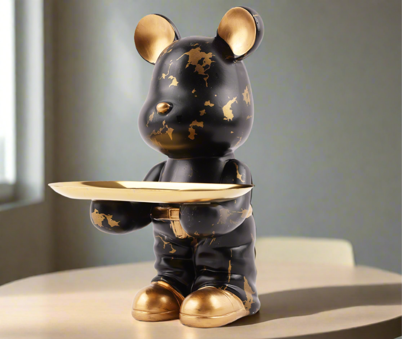 Bear figurine platter