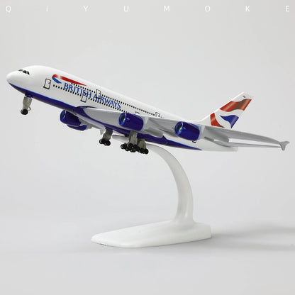 Металлическая модель самолета British Airways A380