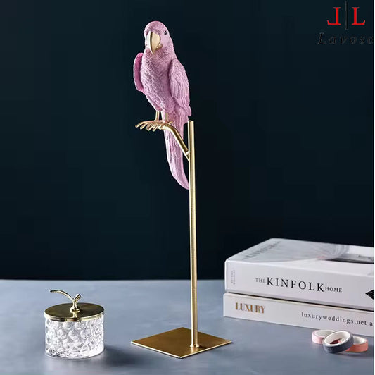 Parrot statue set