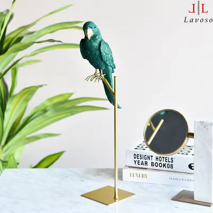 A statue of a parrot 